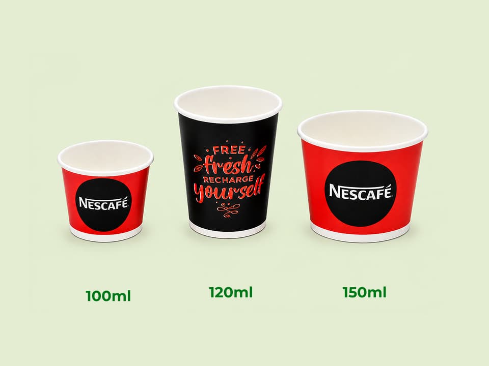 Disposable Paper Tea Cups – 100ml | 120ml Long | 150ml