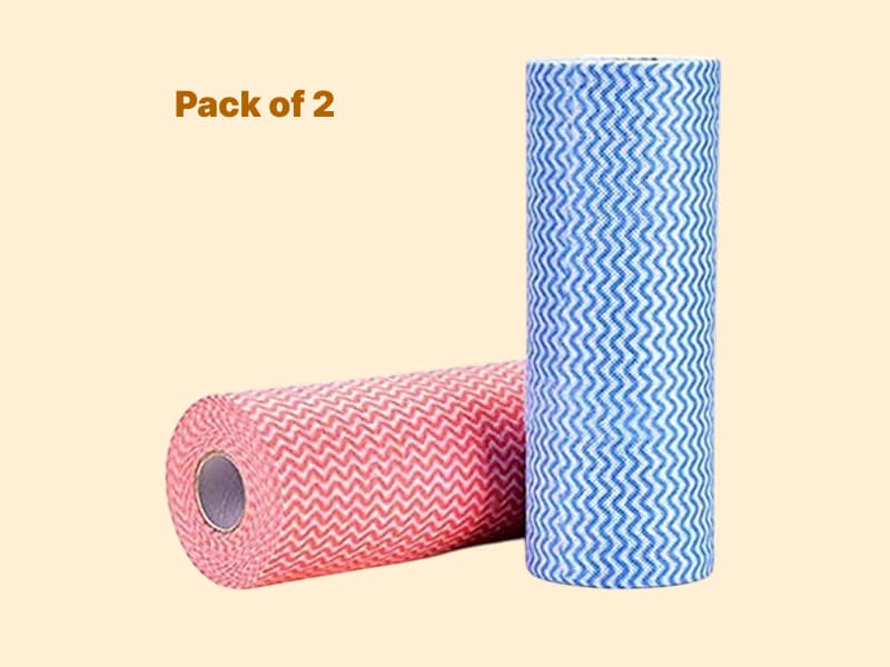 Multicolor Washable Kitchen Towel Roll (Non Woven)