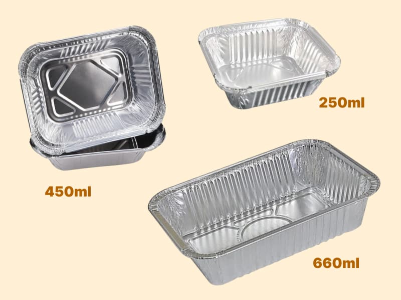 Aluminuim Foil Container with Lid - 250ml | 450ml | 660ml 2