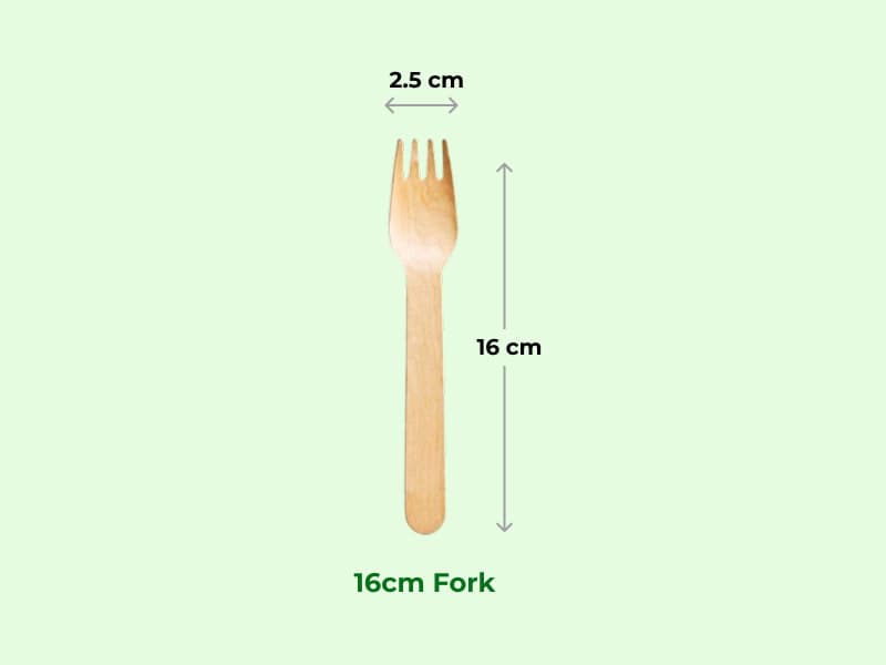 Disposable Wooden Forks Biodegradable - 16cm 2