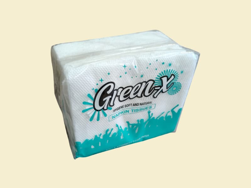 Soft Quality Napkin Tissue Paper - GreenX Virgin 1ply 2