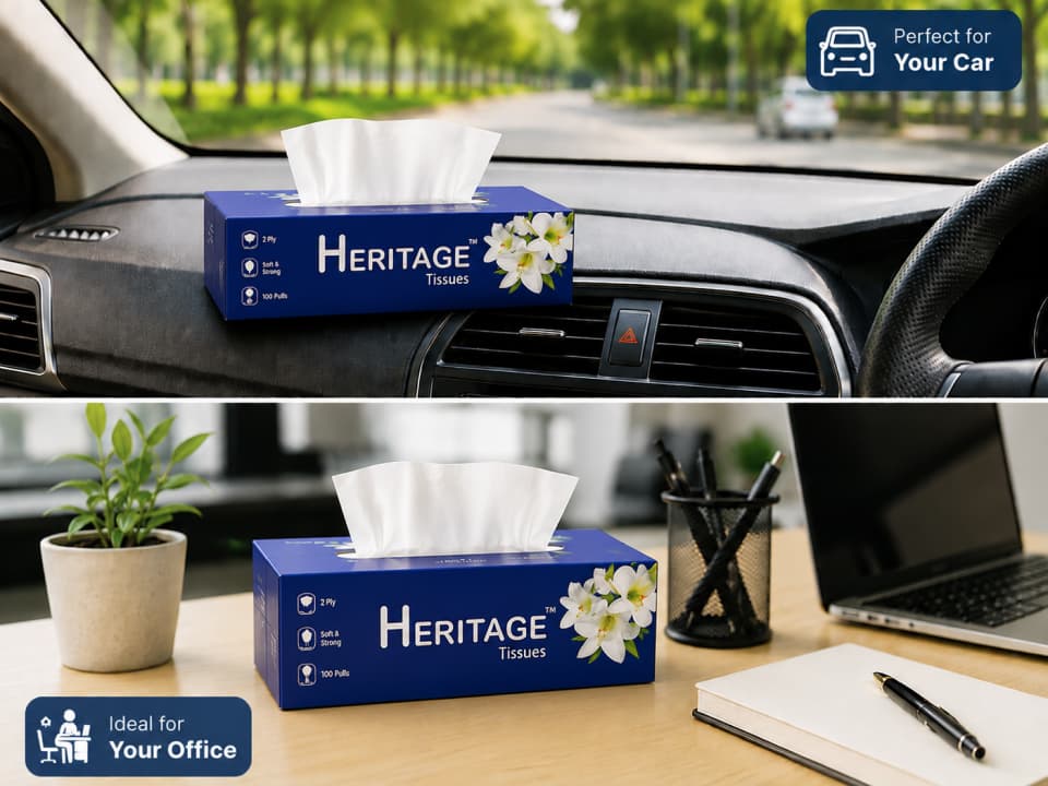 Soft Facial Tissue box 2ply | Tissue Box for Car 4
