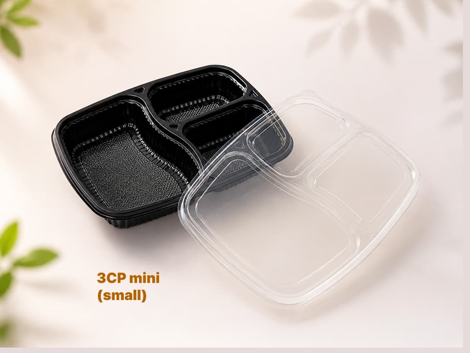 3 Mini Compartments Meal Tray |  3CP Mini Food Packing 1