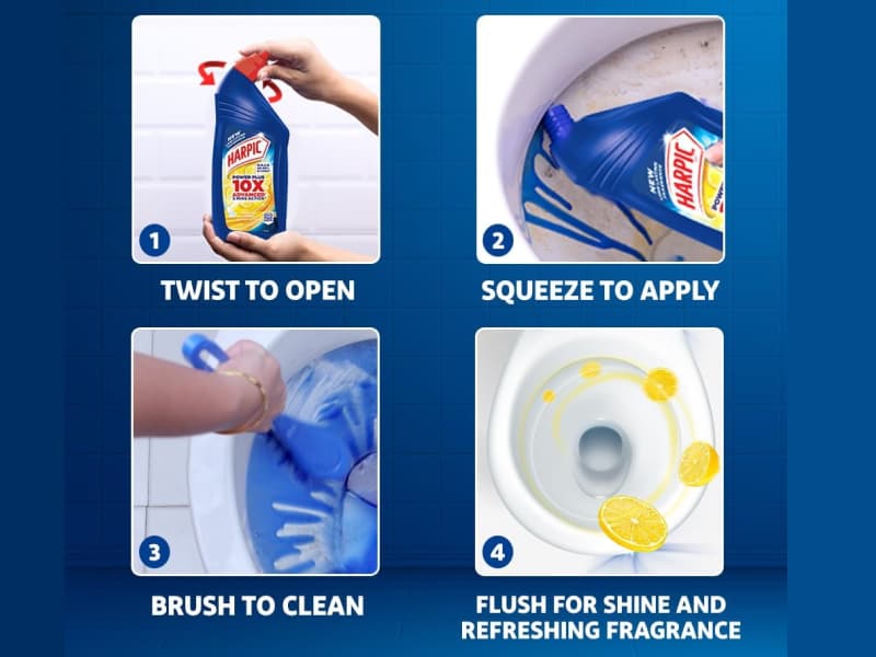 Harpic Power Plus Disinfectant Toilet Cleaner - 1L 3