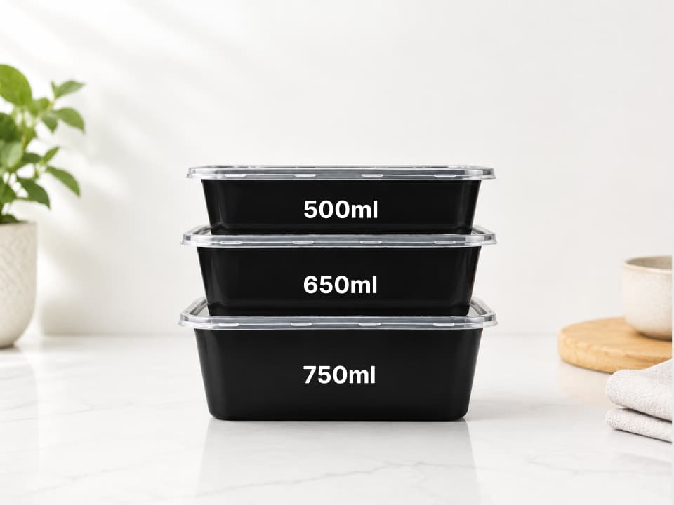 Rectangle Plastic Food Container - 500ml | 650ml | 750ml 1