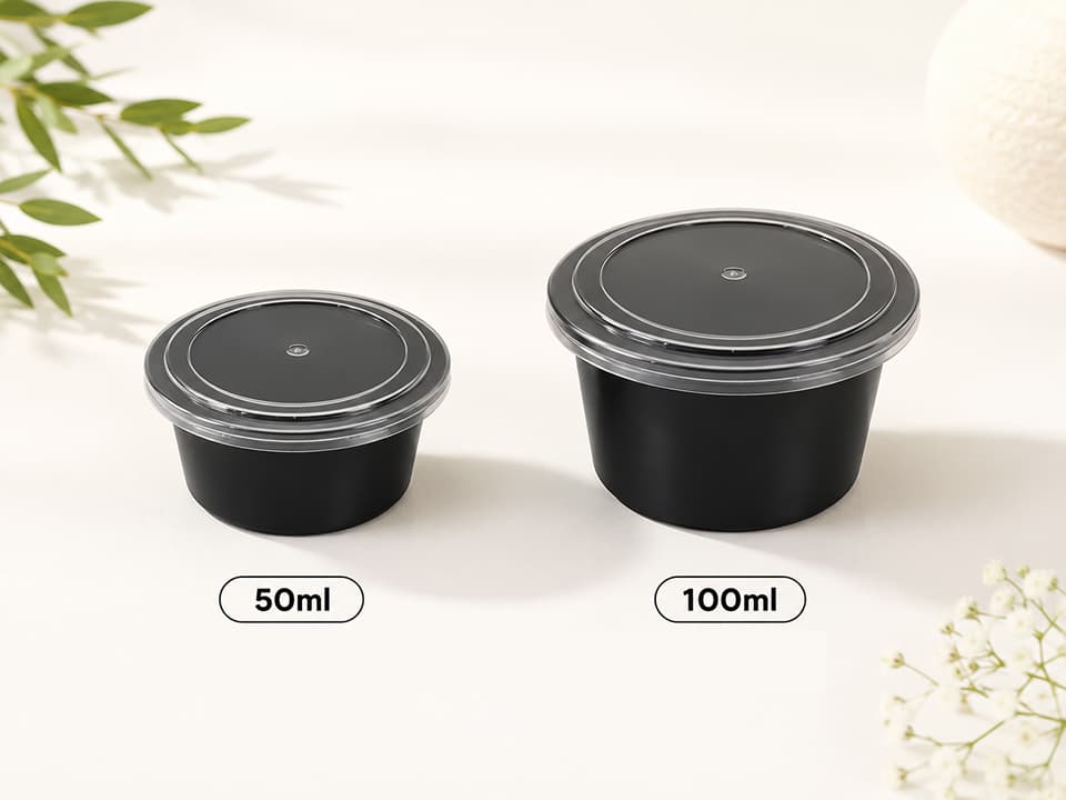 Small Food Container with Lids for Sauces - 50ml | 100ml 1