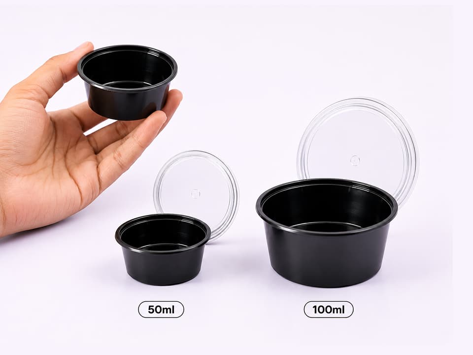 Small Food Container with Lids for Sauces - 50ml | 100ml 2