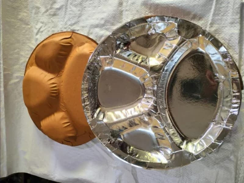 4 Compartment Disposable Silver Paper Plates - 12 Inch 3