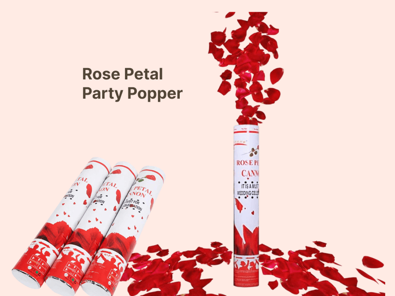 Rose Petal Confetti Party Poppers Gun - 12 inch