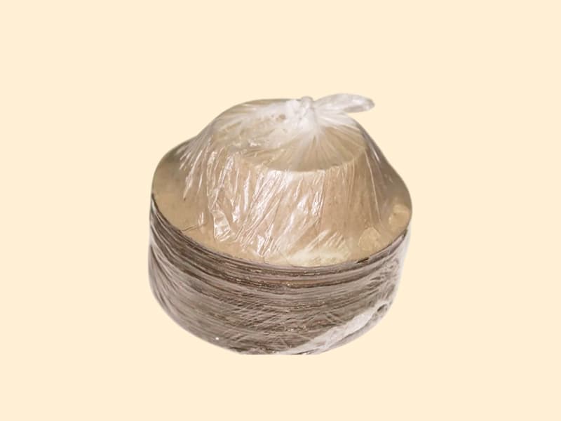 Disposable Silver Dona for Prasad/ Panipuri - 5 Inches 2