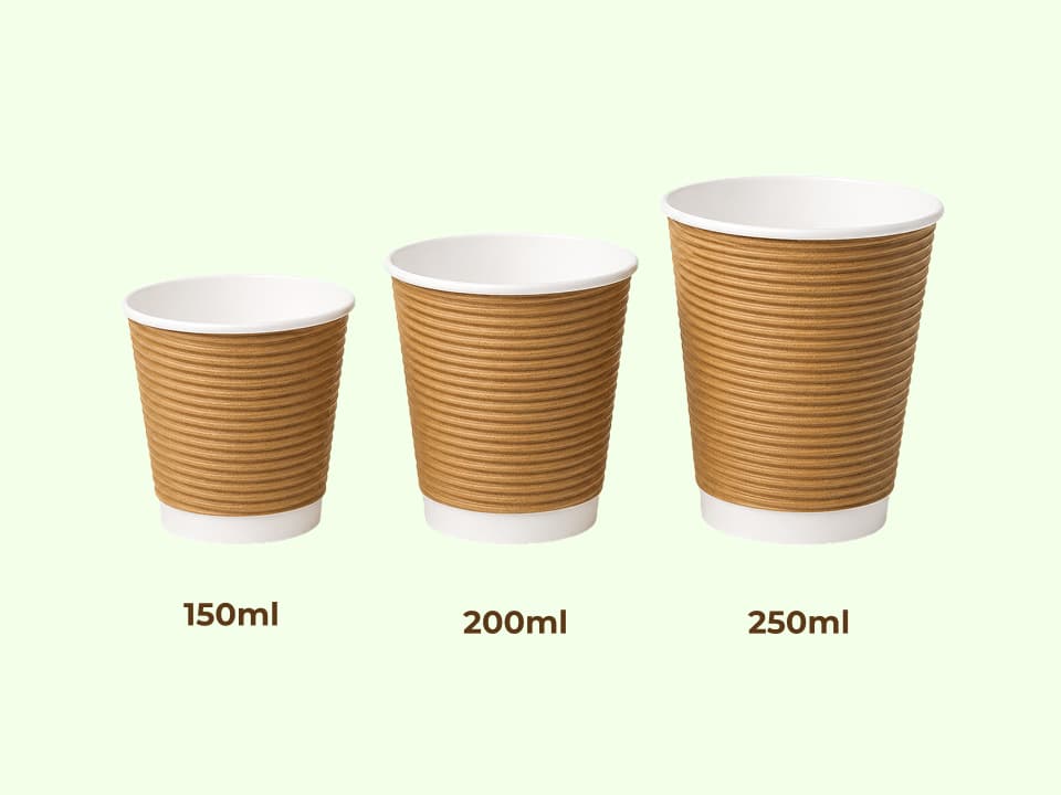 Disposable Ripple Glass for Hot Coffee - 150ml | 200ml | 250ml 2