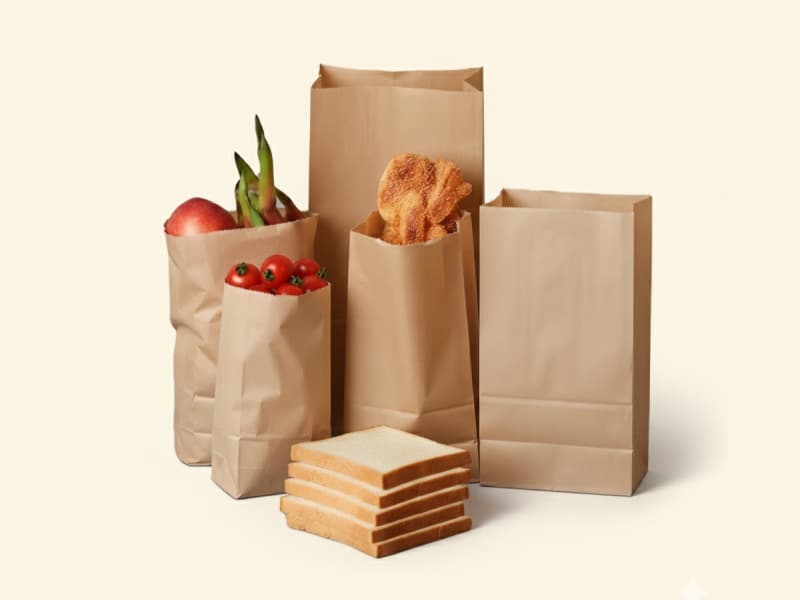 Flat/Square Bottom Brown Paper Bag | Food Grade