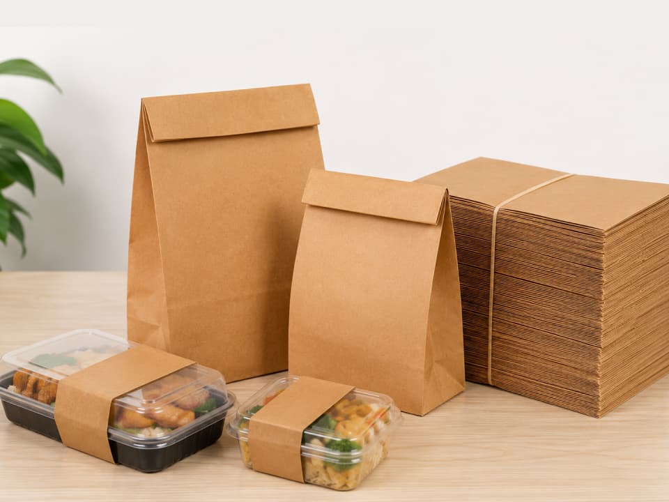 Flat Bottom Brown Paper Bag | SOS Paper bag | Paper Lifafa Wholesale 1