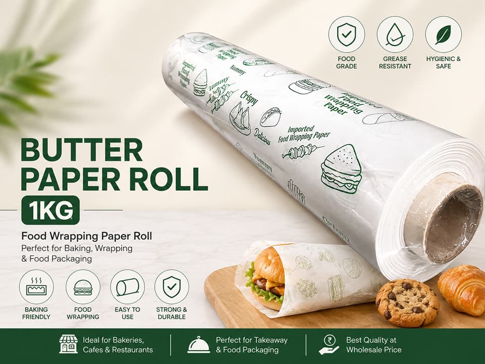 Food Wrapping Butter Paper Roll 1kg 3