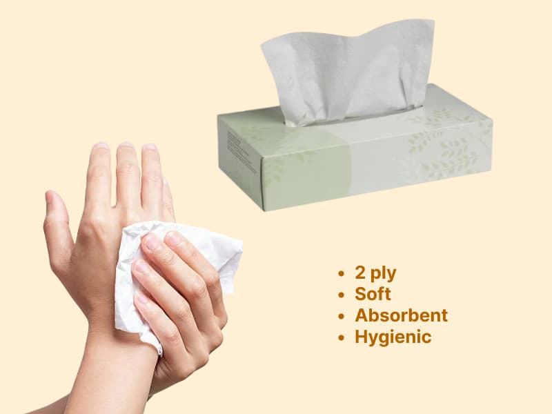 Soft & Hygienic Facial Tissue box 2ply 2