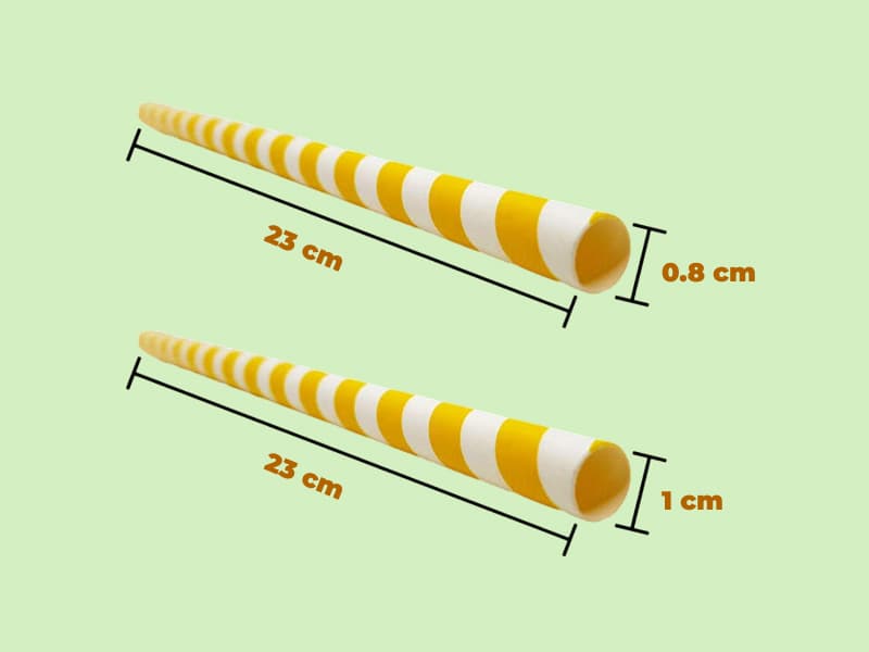 Disposable Coloured Paper Straw - 8mm | 12mm | Ecofriendly 2