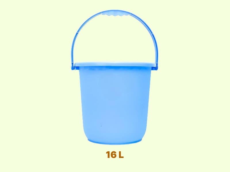 Durable Plastic Water Bucket for Bathroom - 16 Litre