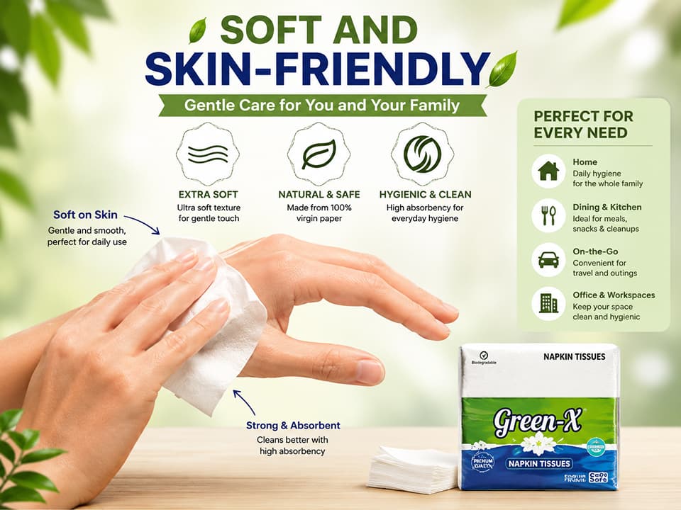 Virgin Soft Disposable Paper Napkins | Wholesale in Noida 4