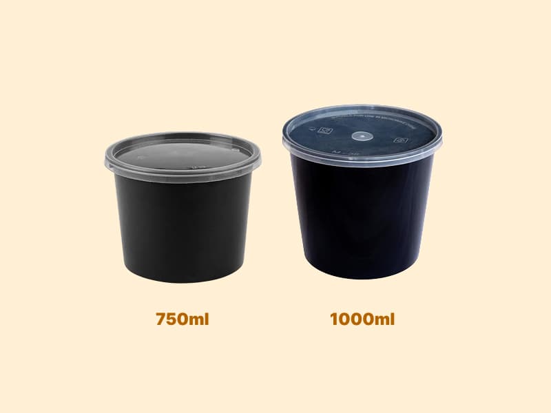 Round Food Packing Container - Large (750ml | 1000ml)