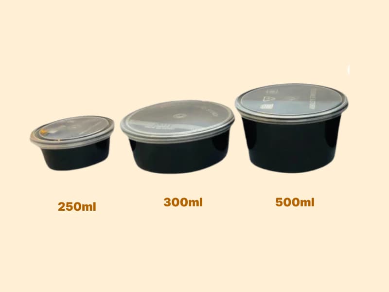 Round Food Packing Container - Medium (250ml | 300ml | 500ml) 3