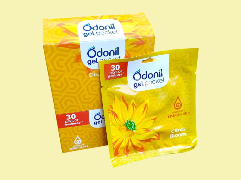Odonil Gel Pocket Citrus Freshener - 10g 3