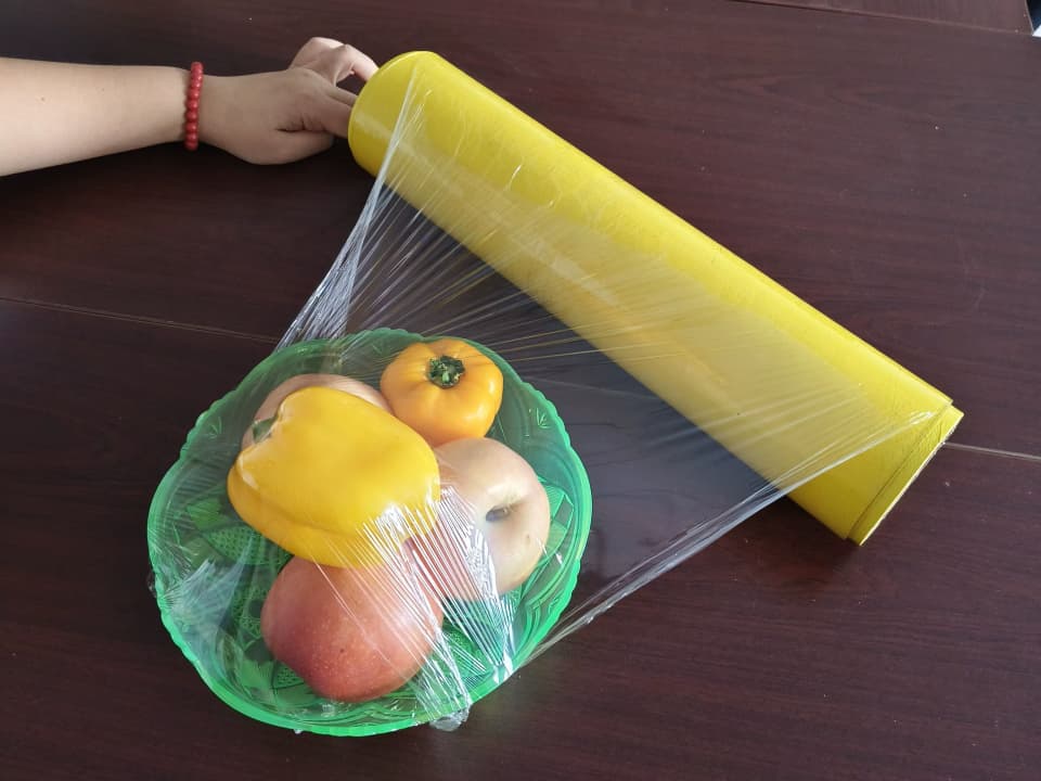 Transparent PVC Cling Wrap Roll for Food Packing 600 mtr approx 2