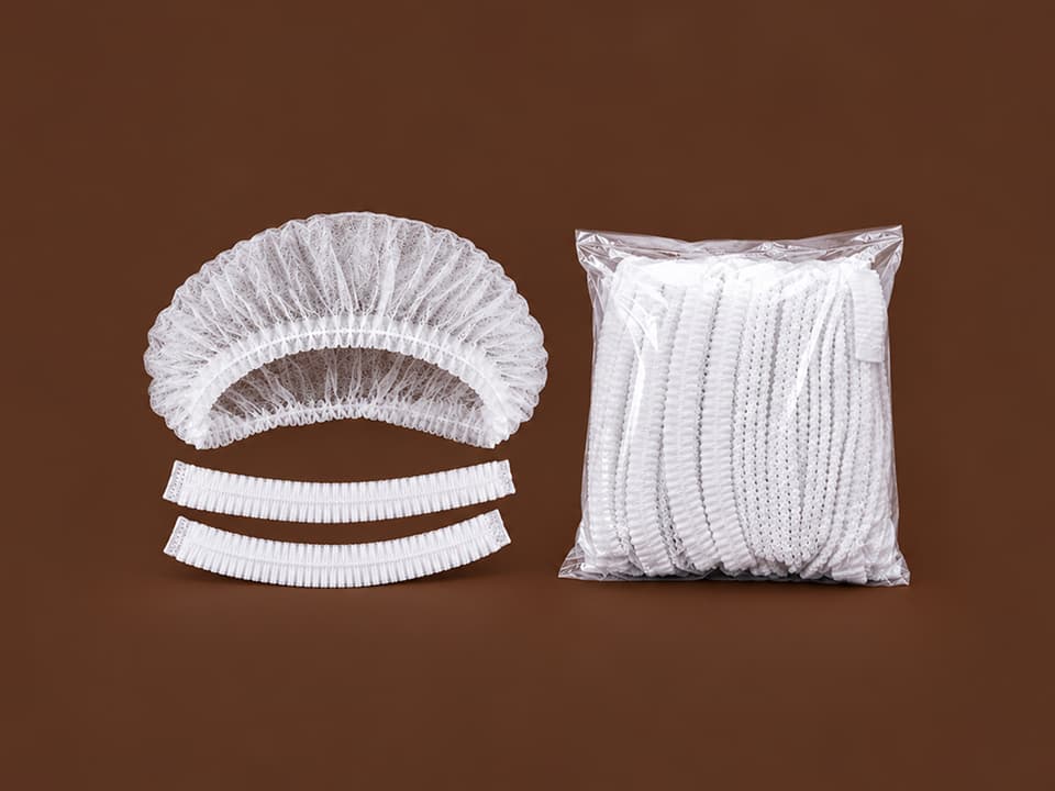 Disposable Nonwoven White Hair Net Cap 1