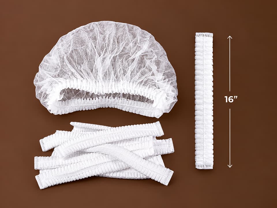 Disposable Nonwoven White Hair Net Cap 2