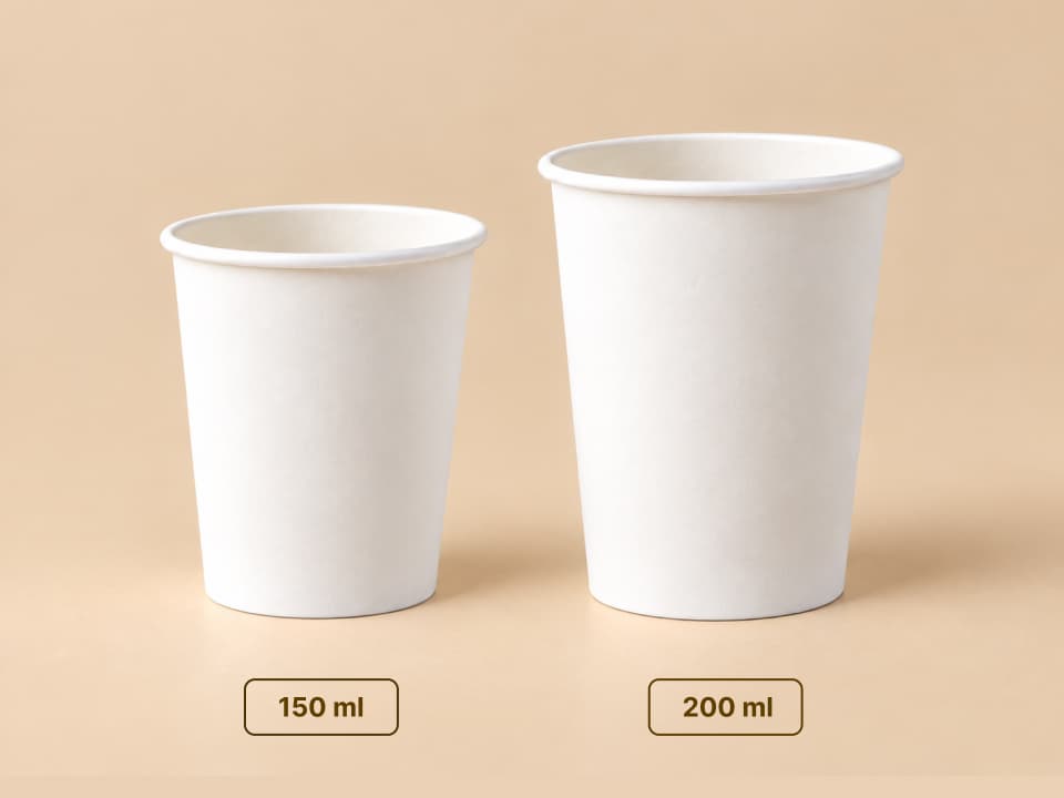 Disposable White Paper cup - 150ml | 200ml 1