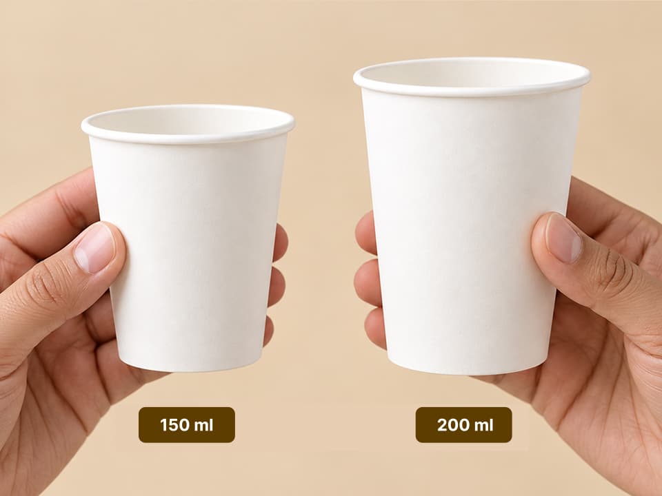 Disposable White Paper cup - 150ml | 200ml 2