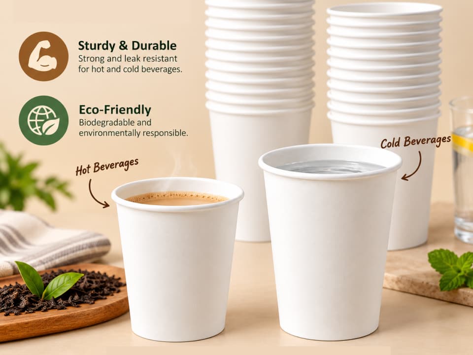 Disposable White Paper cup - 150ml | 200ml 3